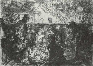 "Arch Conspirators" by John Sloan in John Sloan, New York Etchings (Dovers)