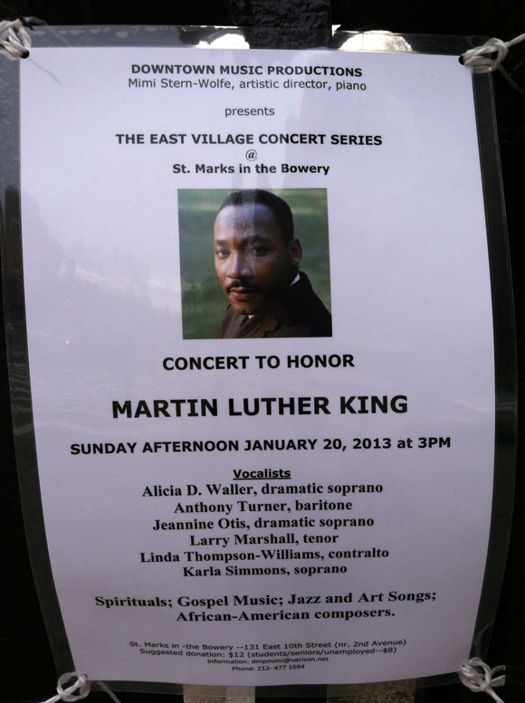 A Concert In Honor of Martin Luther King, Jr. - Village Preservation