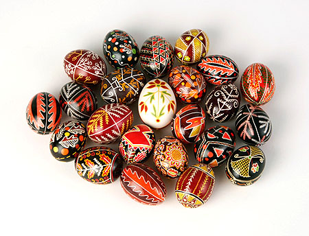 Pysanky, or Ukrainian Easter Eggs, are featured each spring at the Ukrainian Museum. Image via the Ukrainian Museum. 