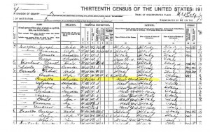 The 1910 census shows family information for Jenne Franco