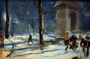 Everett Shinn, “Washington Square, New York” (1910) 