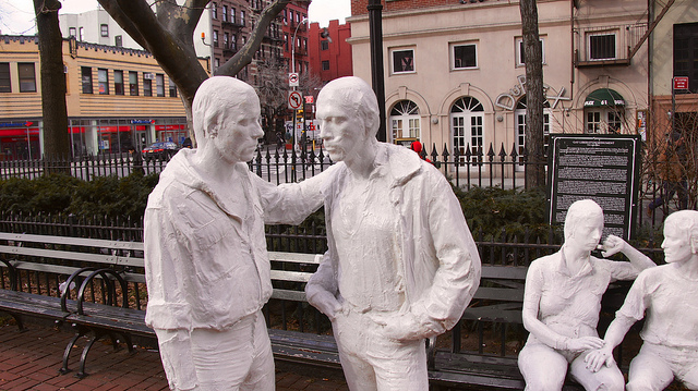 Gay Liberation monument, Christopher Park. Photo courtesy of http://www.tedeytan.com.