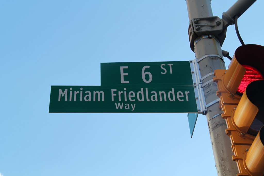 Miriam Friedlander Way.