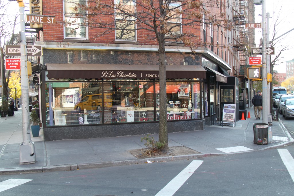 Li-Lac Chocolates, Jane Street location, exterior.