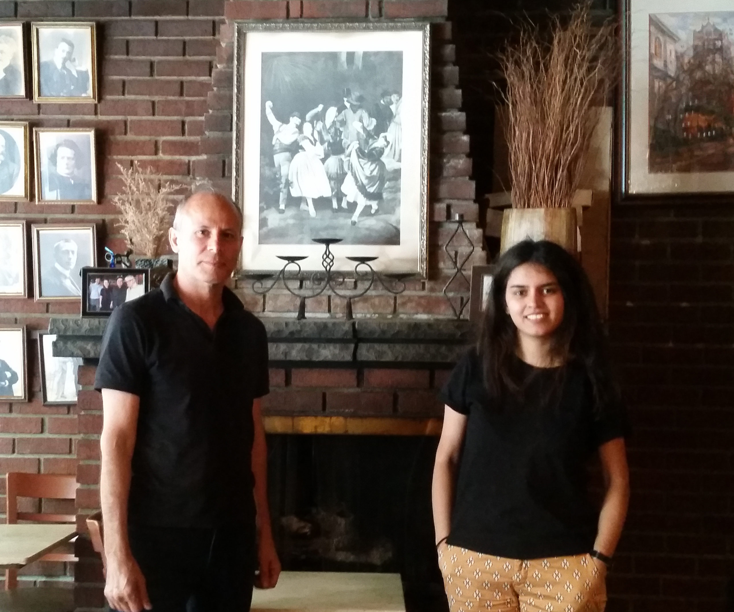 Hector Carasso and Zehrat Ansari, long time friend and daughter of proprietor Ishrat Ansari.