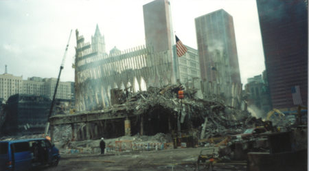 View of the Falling Frame of the WTC