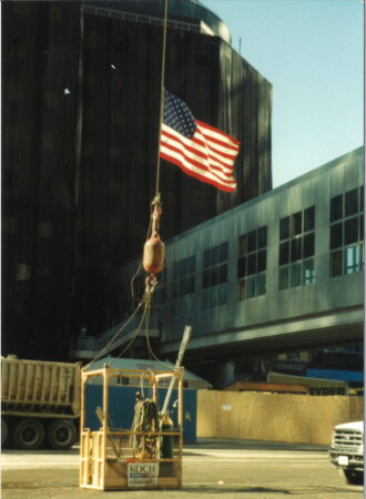 Worker Bucket with American Flag