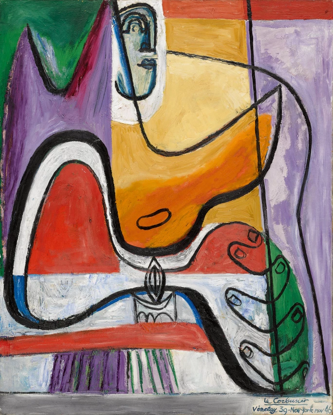 Charles Edouard Jeanneret、Nymphe surpris Architect and Artist: The Rigid Le Corbusier Colored Outside