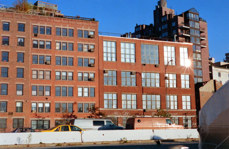 Looking east across West Street between Bank and West 11th Streets ...